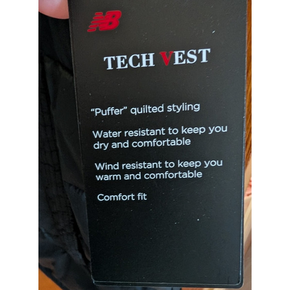 New Balance Puffer Vest Full Zip Outerwear Pockets Tech Vest SIZE XL NEW - Picture 4 of 5